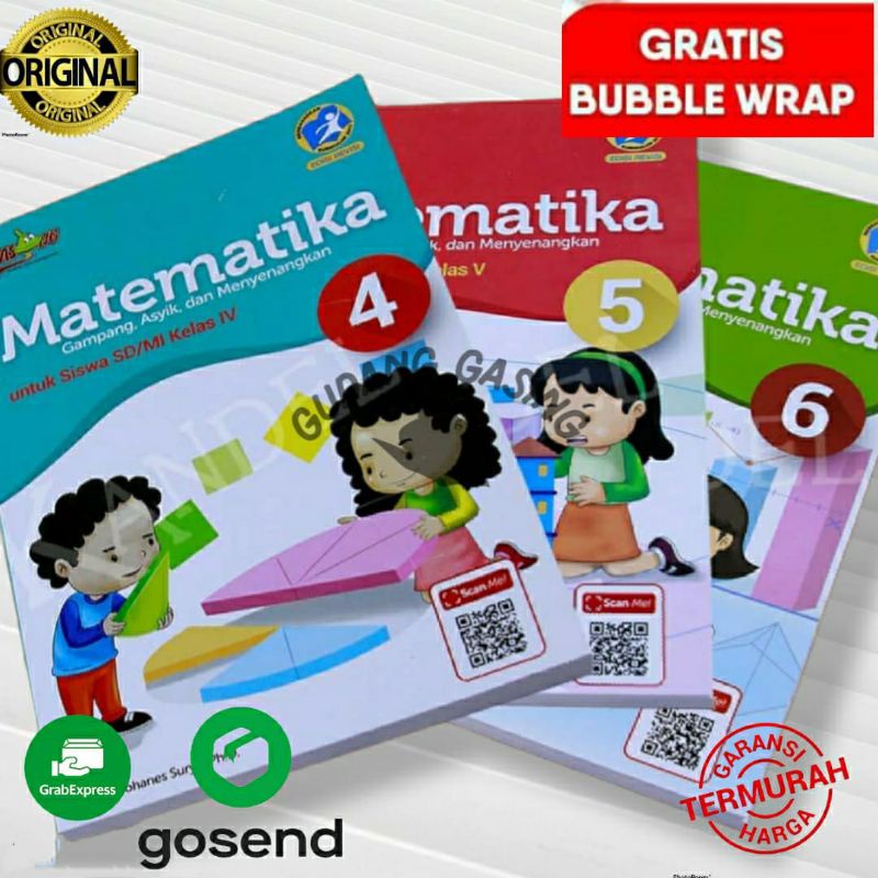 PAKET Buku Matematika GASING SD Kelas 4 Kelas 5 Kelas 6 Kurikulum 2013 k13 Karangan Prof. Yohanes Surya Ph.D