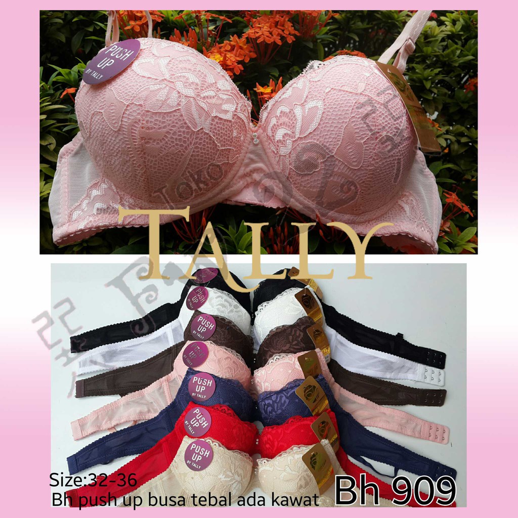 Bra Push Up Tally 909 dengan Model Brukat Cantik, Berbusa Tebal dan Empuk Serta Berkawat