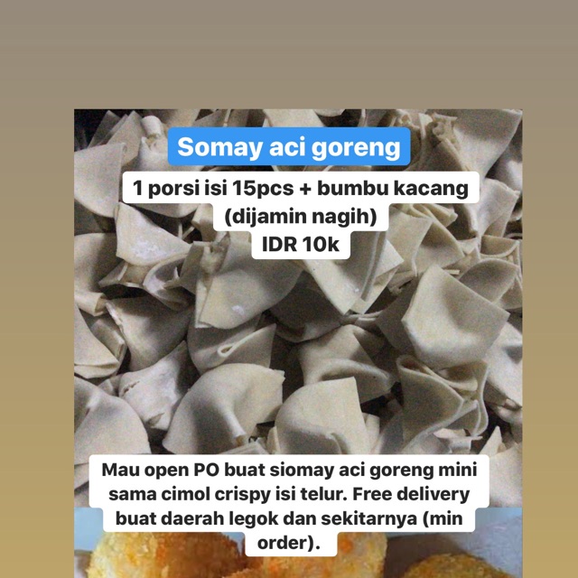 

SIOMAY ACI BUMBU KACANG - FROZEN FOOD
