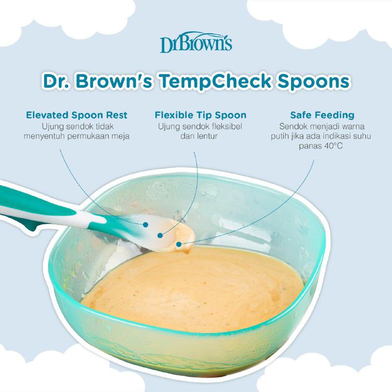 Dr Browns TempCheck Spoons 4pcs Sendok Makan Bayi