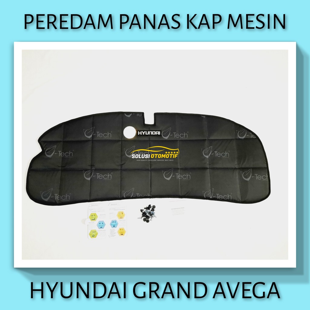 HYUNDAI GRAND AVEGA 2011-2015 VTECH Ori Pelindung Peredam Panas Kap Mesin Aksesoris Variasi Mobil
