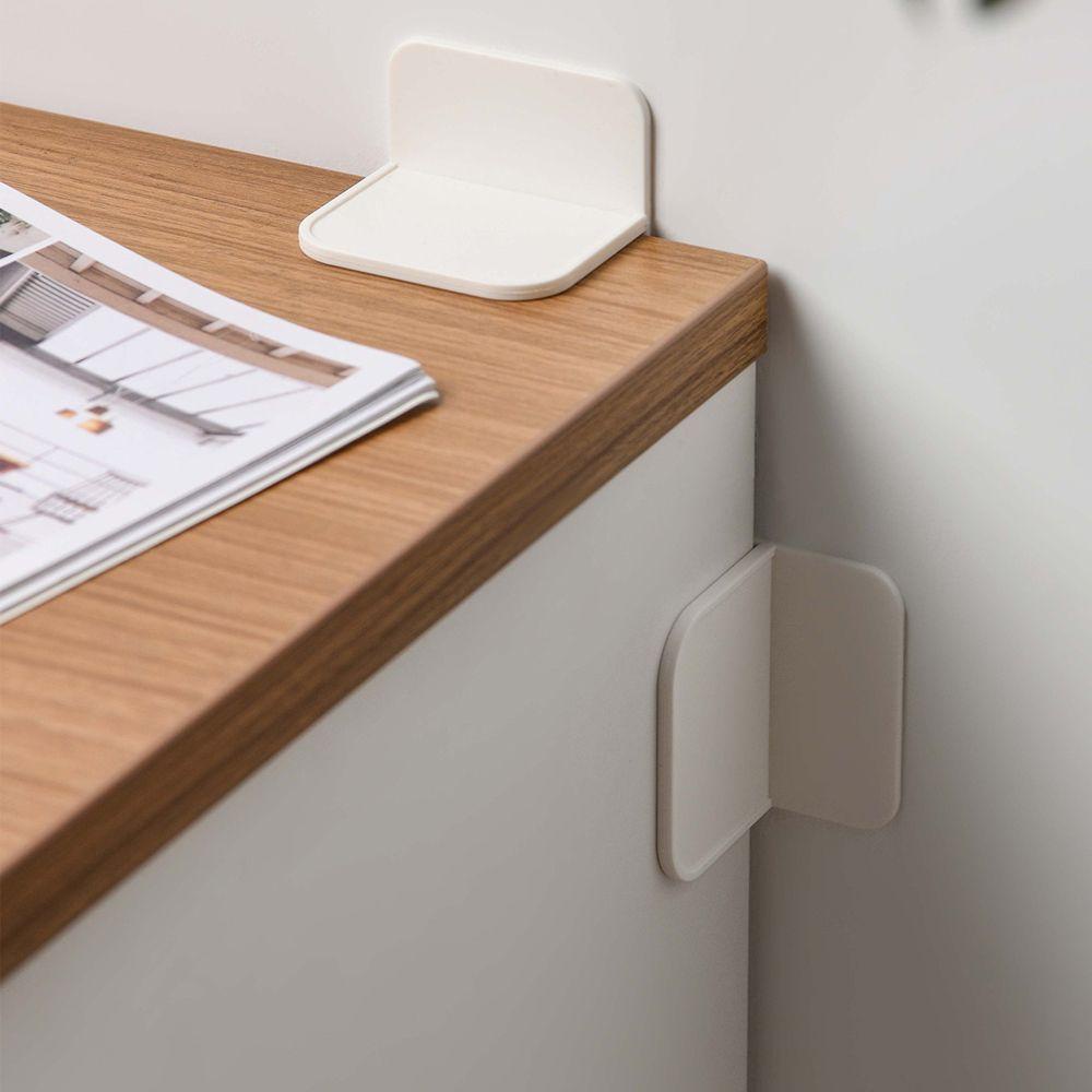 Top 2pcs/set Anti-Tumpuk Klip Tetap Keamanan Anak Nyaman Perawatan Bayi Self-Adhesive Kabinet Lock
