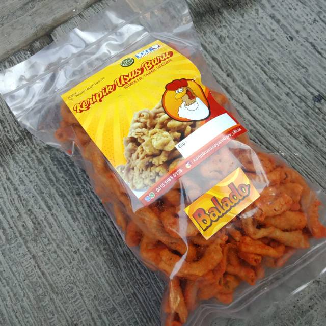 

Keripik Usus Ayam Baru 1/4KG 6 Rasa