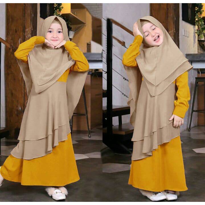 Dress Kissi - Pakaian Anak - Gamis Muslim Anak Perempuan