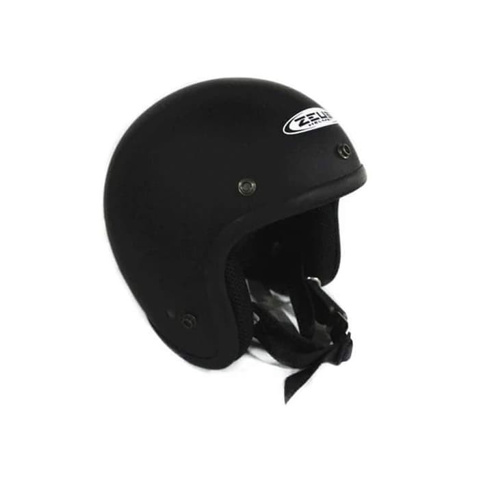 Helm Zeus Retro Half face ZS385C hitam doff matte black
