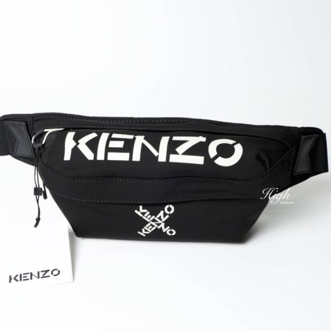 Kenzo Combo Logo Waist Bag Black 100% Authentic