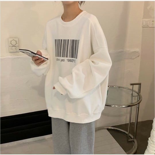 SWEATER UNISEX CHANYEOL BARCODE // ATASAN UNISEX FLEECE PREMIUM TEBAL TERBARU,