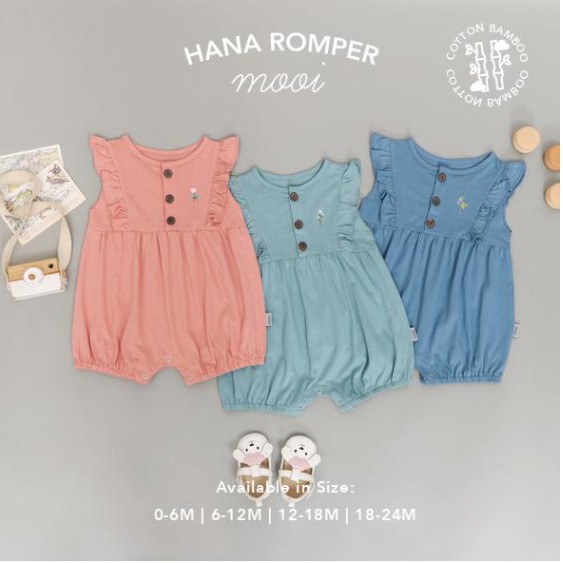 MOOI HANA ROMPER ROMPER BAYI JUMPSUIT FASHION ANAK BAYI PEREMPUAN 0-24 BULAN CBKS-2