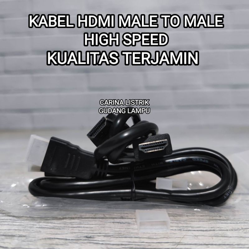 Jual KABEL HDMI HITAM 1M FULL HDMI MALE TO HDMI MALE BAGUS HIGH SPEED