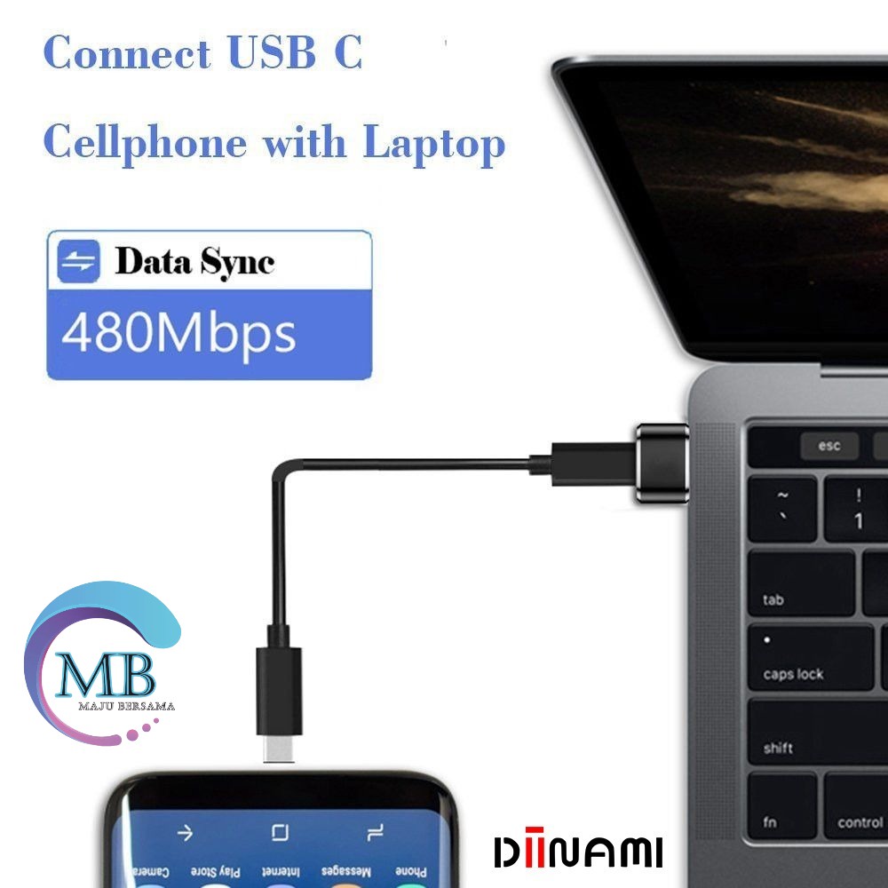 DM-G02 DIINAMI sambungan tipe c ke usb OTG USB Type C Female to USB A Male Adapter Converter Connector MB3709