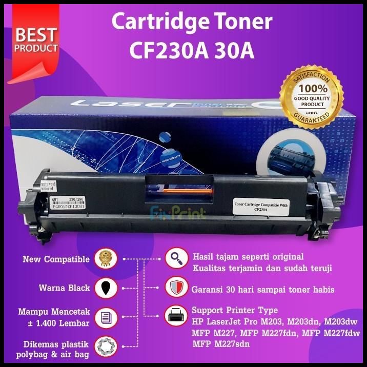 Cartridge Toner Hp 30A Cf230A Compatible Laserjet M203 M227 Black Chip
