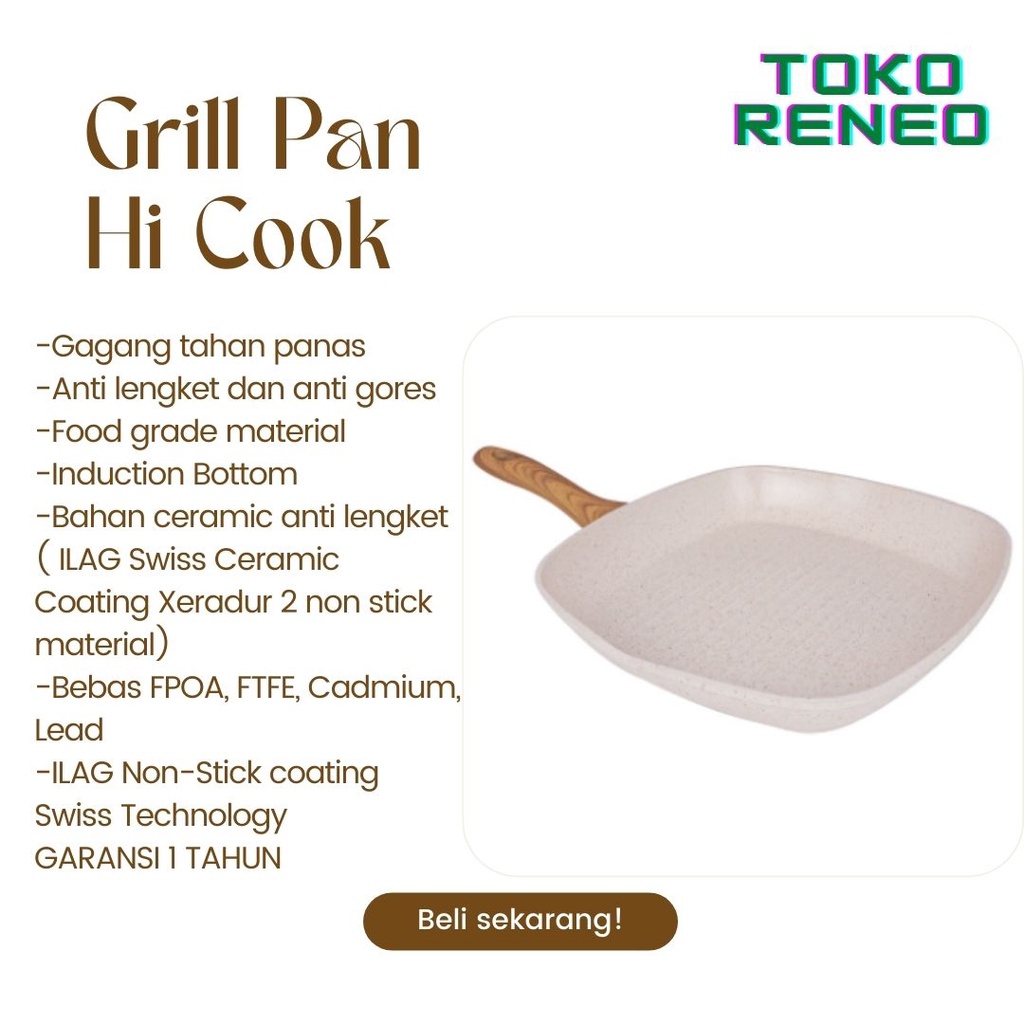 Panci Pemanggang/Griil Pan/Square Griddle Pan GP-28