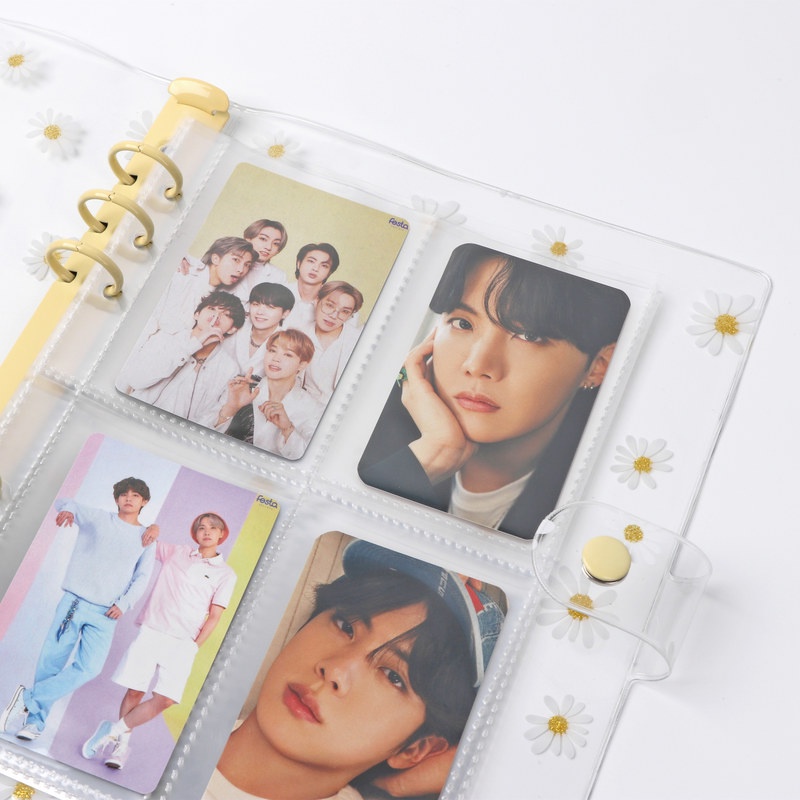 INS Daisy Flower Transparent A5 A6 Binder Album Photo Album Photocards Holder Loose-leaf Binder Cover