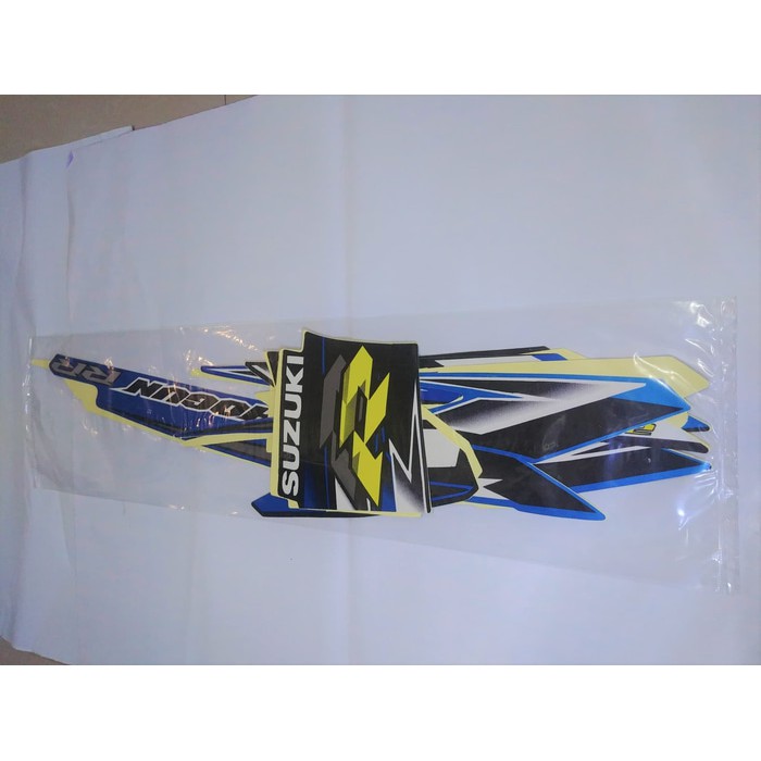 Stiker Bodi & Lis Body & Striping Shogun RR 2008 Hitam Biru LESTARIMOTOR