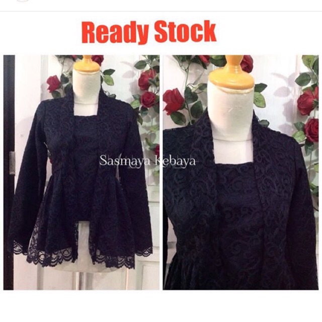 Kebaya Peplum hitam sasmaya
