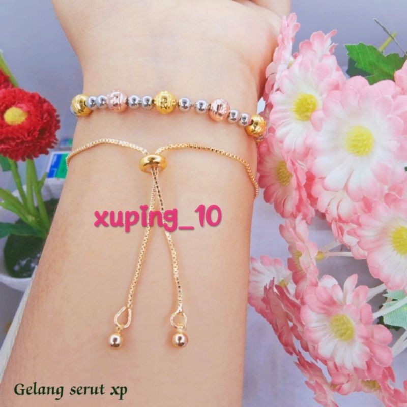 Gelang tangan xuping serut wanita dewasa aksesoris fashion