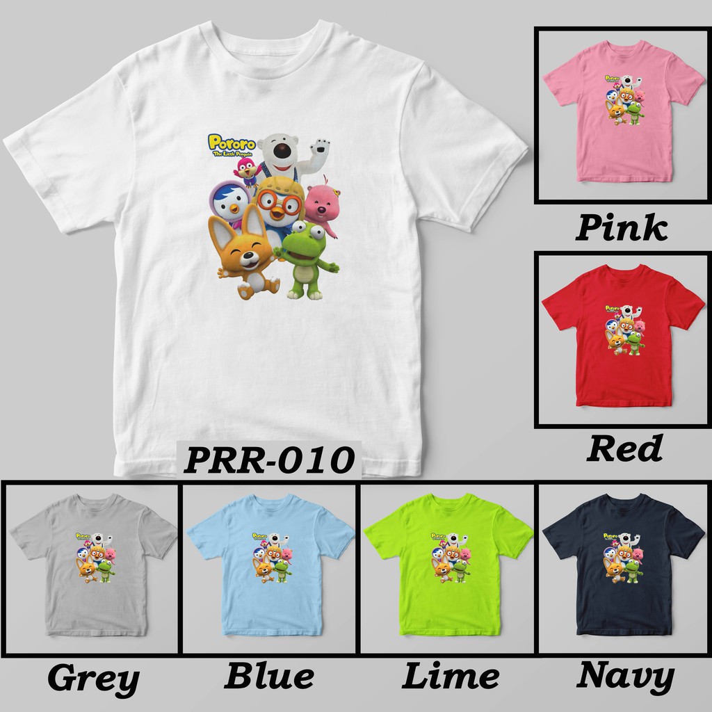 [FREE NAMA !!] Kaos Anak &amp; Family Pororo 100% COTTON PREMIUM