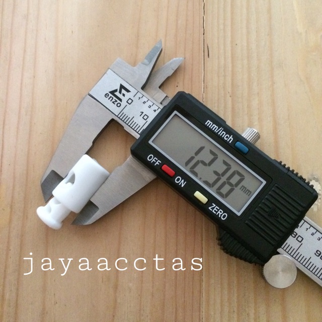 Stopper botol 12 mm plastik putih