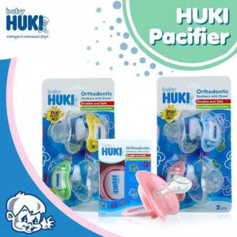 || HUKI || Baby Orthodontic Soothers With Cover | Empeng Bayi Gepeng | Empeng Bayi Huki