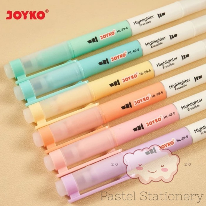 

mdn Erasable Highlighter Pastel Set - Penanda Dapat Dihapus Joyko HL-69-6