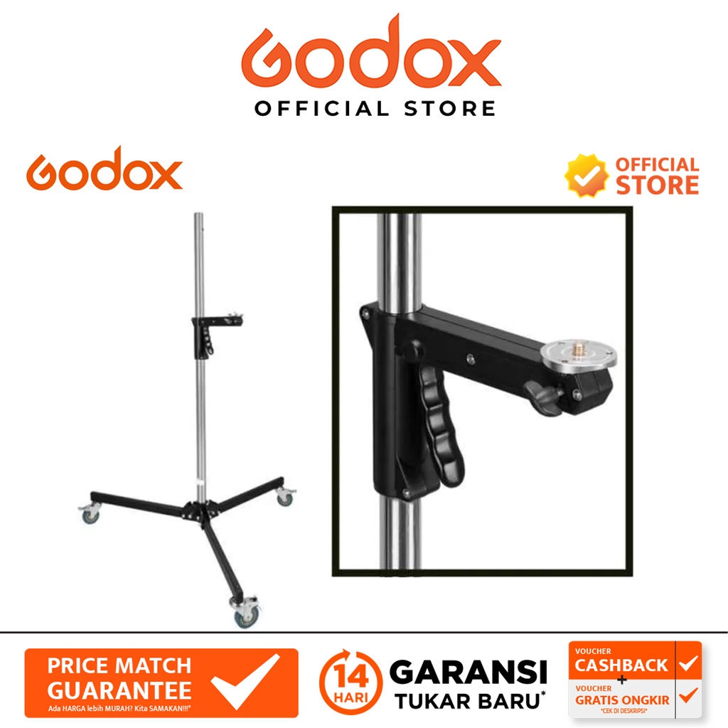 Godox Light Stand 240FS Studio Shooting Stand with Wheels
