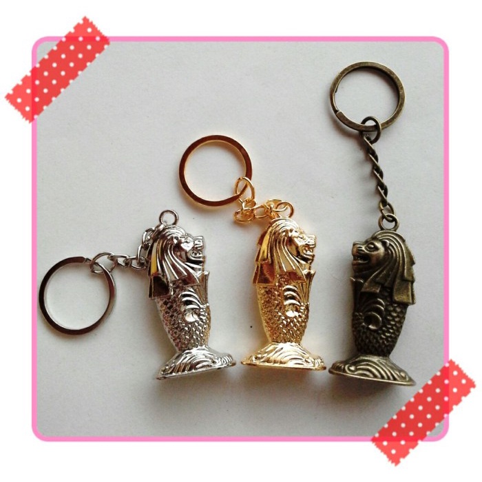 SALE gantungan kunci marlion singapura / souvenir singapura