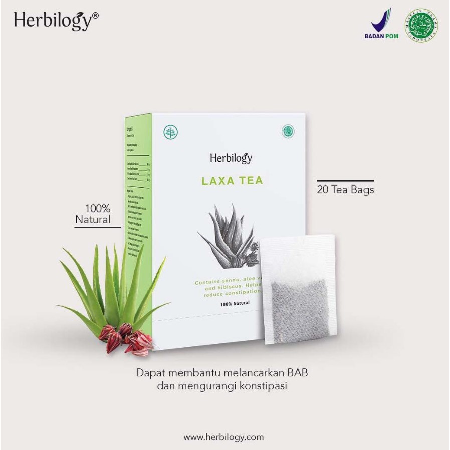 Herbilogy Laxa Tea - Detox &amp; Lancar BAB 20 Kantong Teh