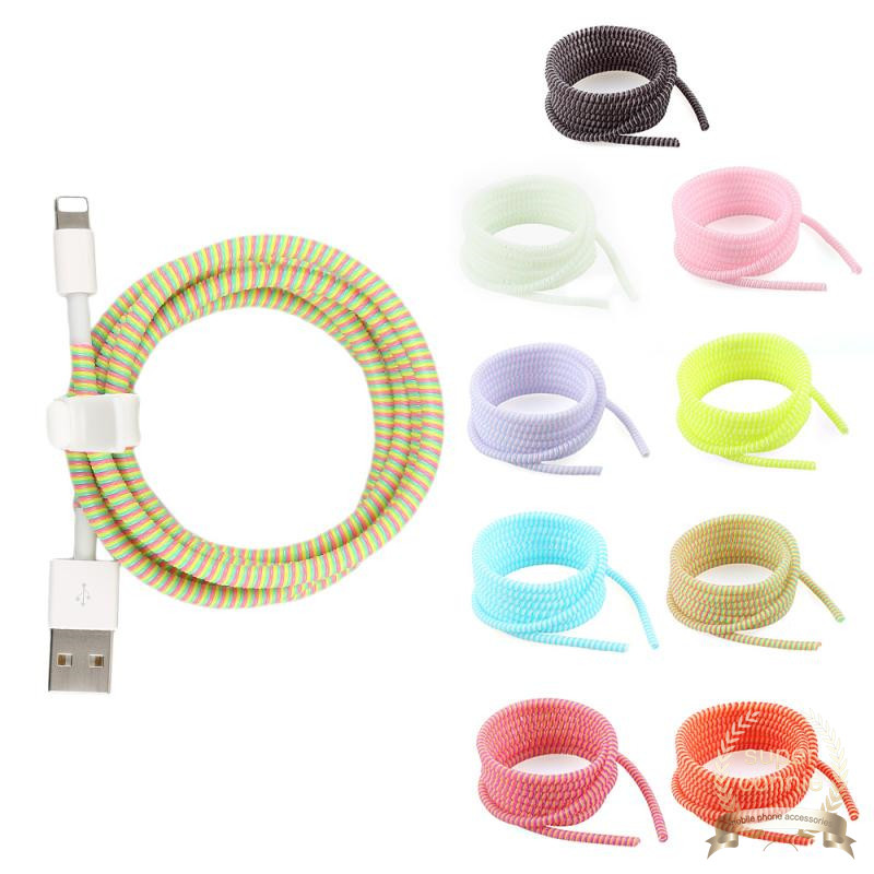 1.4M For IPhone Xiaomi Samsung Wire Cord Protection Wrap Cable Winder Organizer USB Charging Data Line Cable Protector