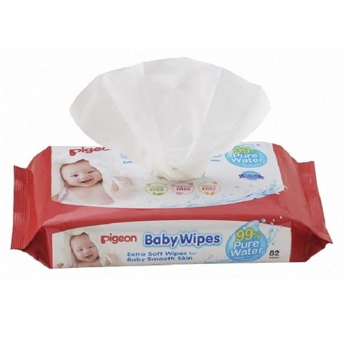 Pigeon Baby Wipes Pure Water 82's Tissue Basah Bayi Dan Anak