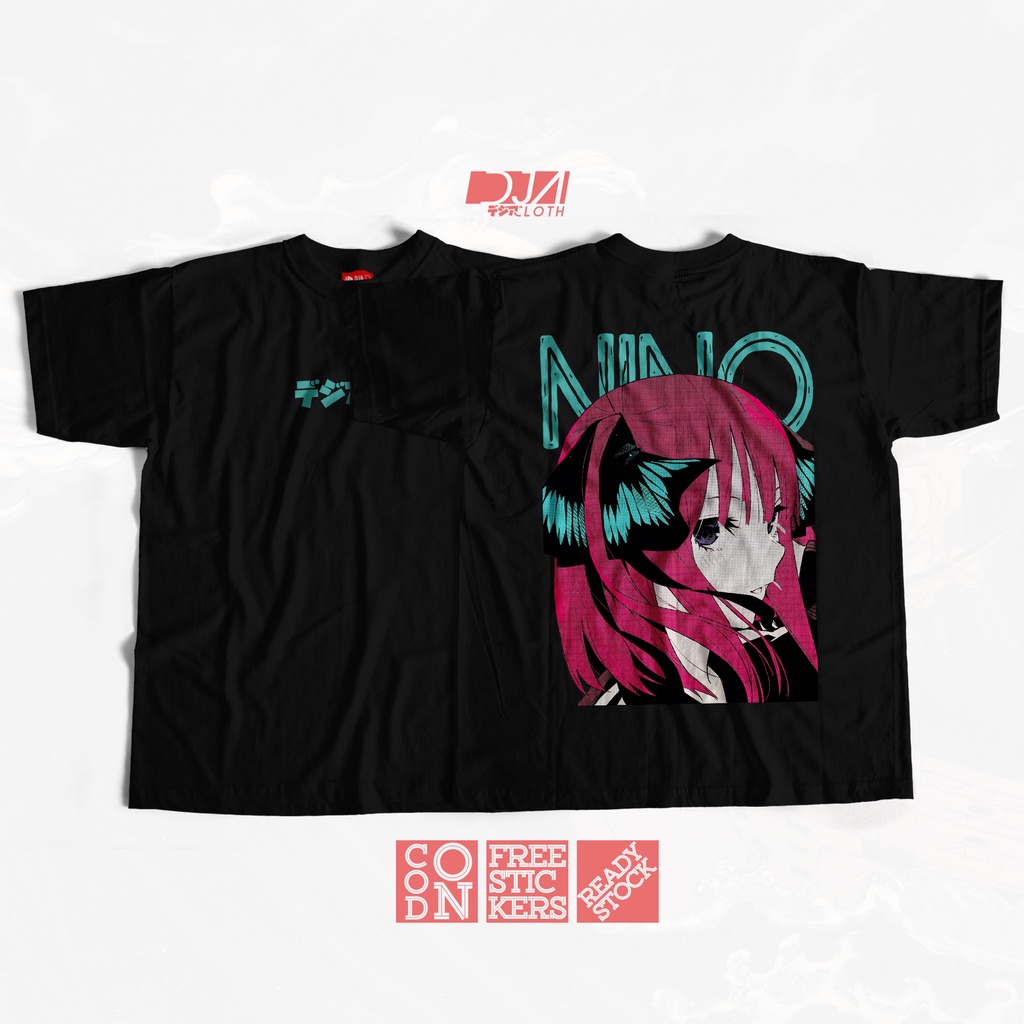 Kaos NINO NAKANO GOTOUBUN Quintessential Quintuplets BAJU JEPANG ANIME MANGA T-Shirt DJA CLOTH