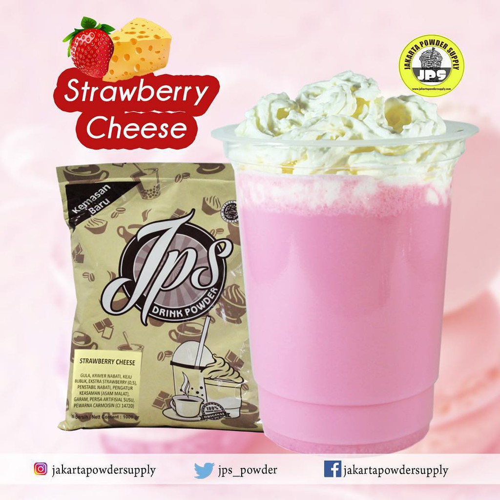 

Bubuk Minuman Powder Drink Bubble Drink Rasa Strawberry Cheese Mix Powder Instan Gula