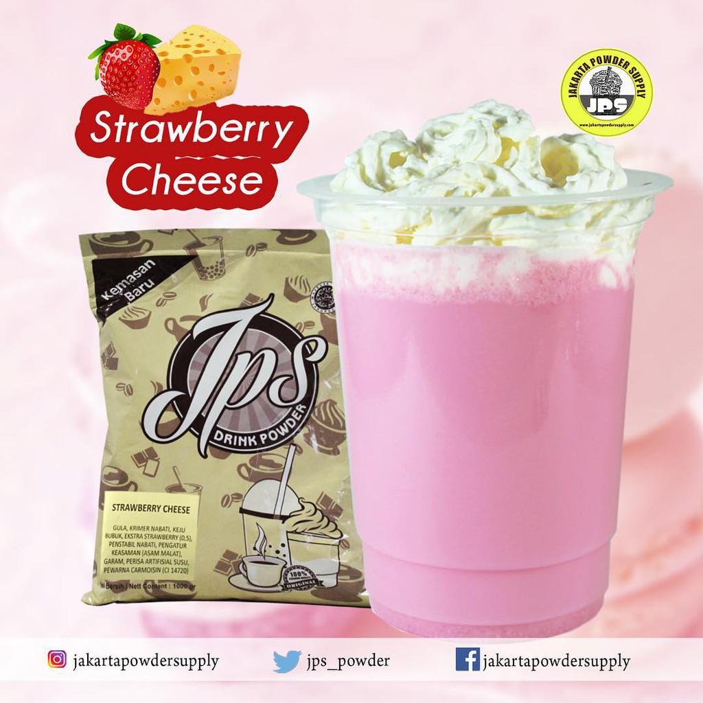 Bubuk Minuman Powder Drink Bubble Drink Rasa Strawberry