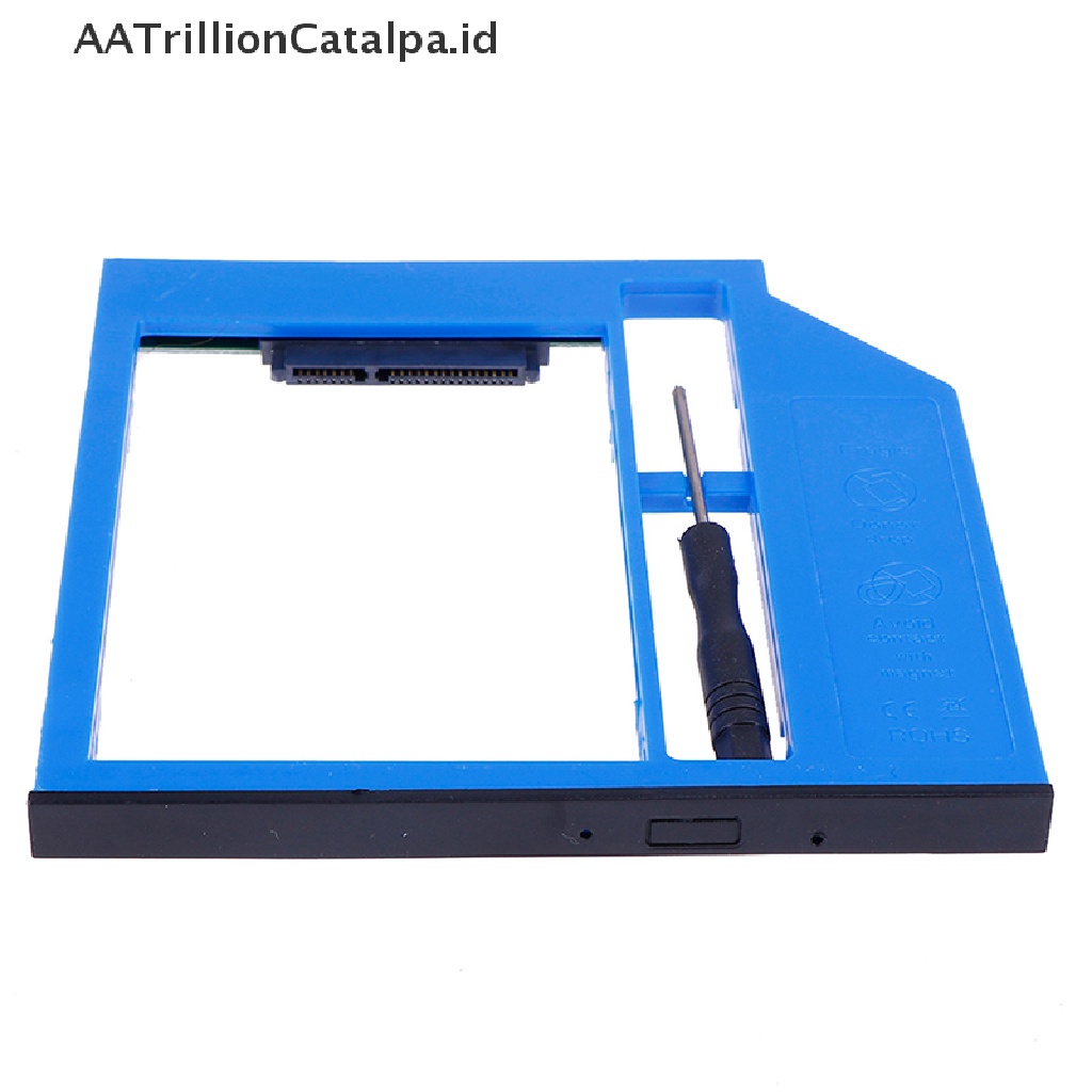 Aatrillioncatalpa Caddy HDD SATA 2nd Bahan Plastik Untuk Laptop 9.0mm SATA 3.0 CD DVD