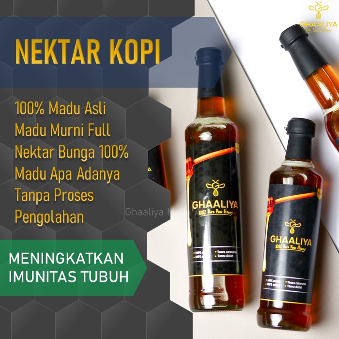 

Madu alami asli 100% murni Honey ghaaliya nektar kopi obat herbal untuk maag asam lambung dan promil