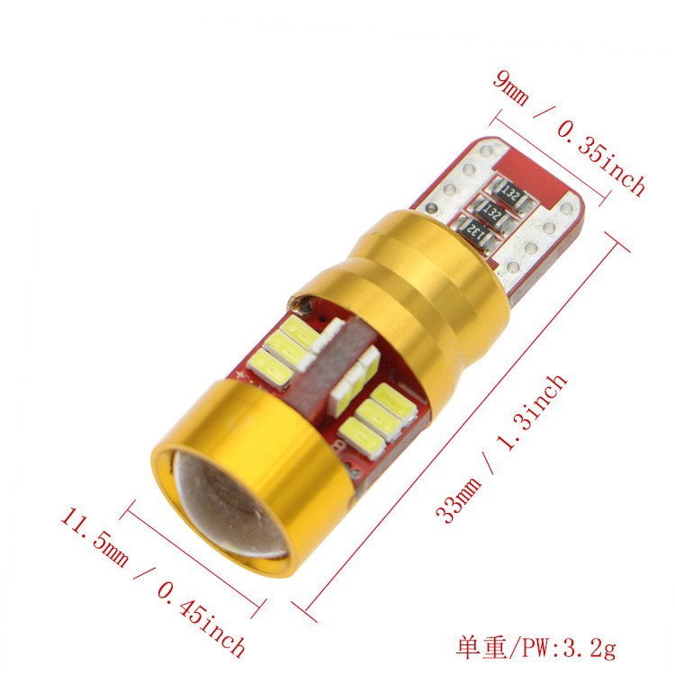 Lampu Led T10 W5W 27smd Fisheye Kecil Untuk Plat Nomor Interior Mobil