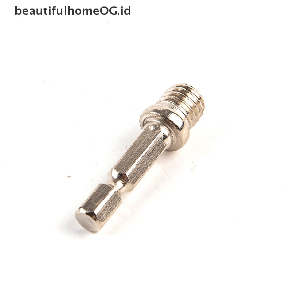 1 Pc Adaptor Batang Penghubung Bor M10 Polishing Disk Koneksi Hexagon 1 / 4