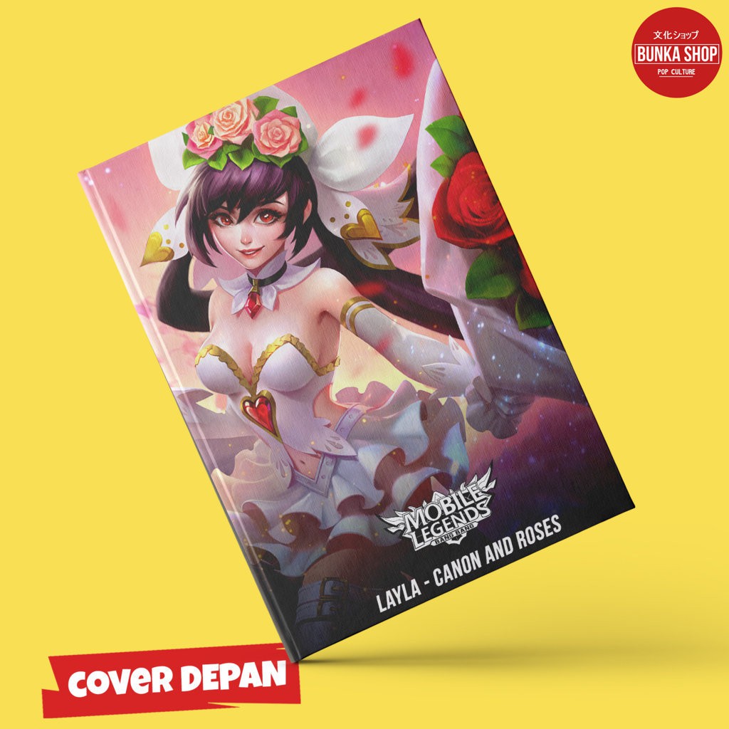

Note Book Game Mobile Legends Layla Canon and Roses Hardcover A5 Buku Tulis Catatan Murah