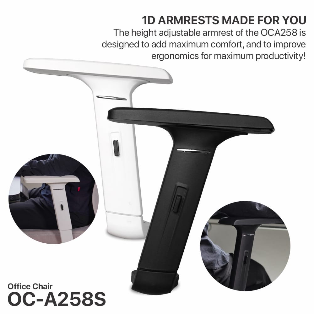 Ergonomic Office Chair With Adjustable Armrest Fantech OCA258S OCA-258S OCA 258S Kursi Kantor Ergonomis Fantech