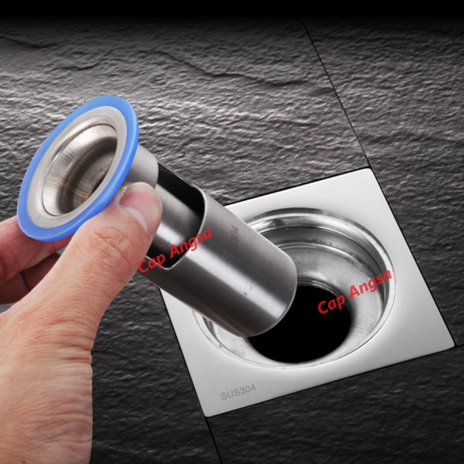 FLOOR DRAIN ODOUR TRAP STAINLESS STEEL 304 METAL SARINGAN FILTER ANTI BAU GOT SERANGGA KECOA KAMAR MANDI