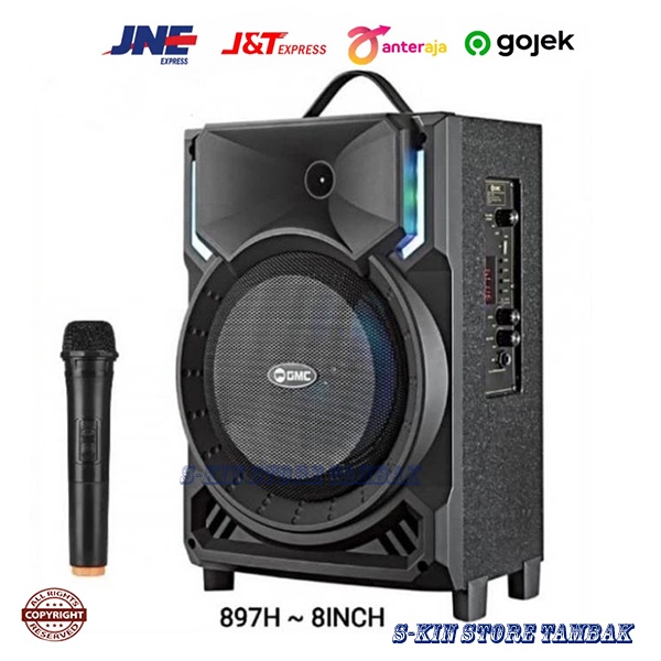 Speaker Bluetoth GMC 897 H suara paling bagus tipe 897H super bass GMC 897 H SPEAKER PORTABLE MULTIM