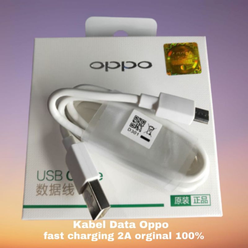 KABEL DATA OPPO FAST CHARGING 2A ORIGINAL 100%