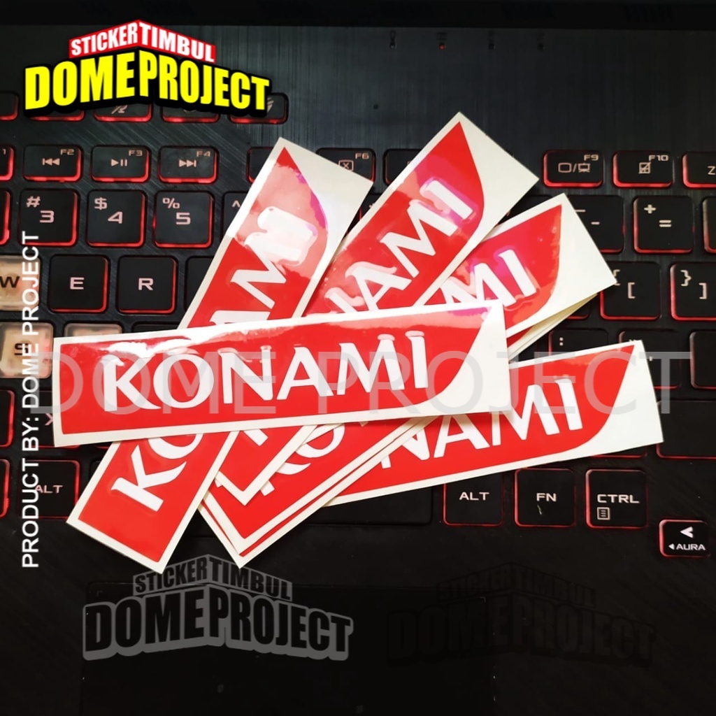 STIKER CUTTING DECAL KACA MOBIL HELM MOTOR LOGO KONAMI STICKER AKSESORIS AESTHETIC IMPORT KEREN