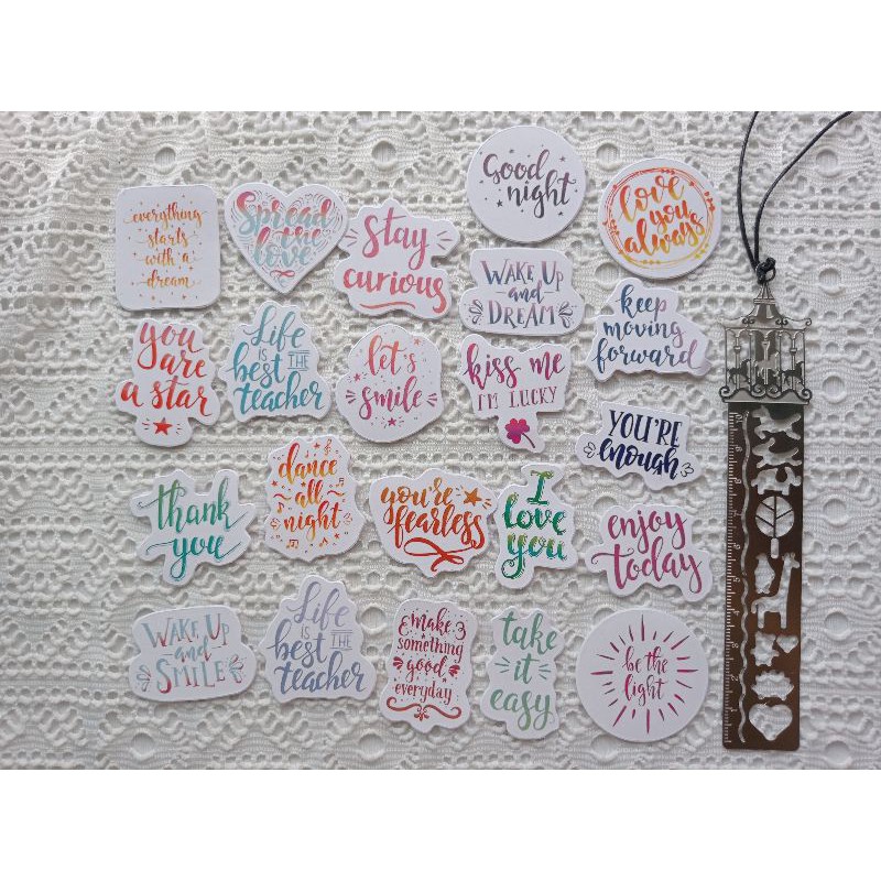 

Stiker Set MOTIVASI untuk Journal / Scrapbook / Diary / DIY