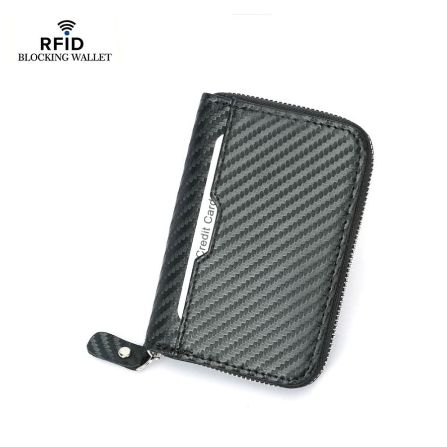 BUBM Dompet Kartu Anti RFID Bahan Kulit - TQ-310 - Black