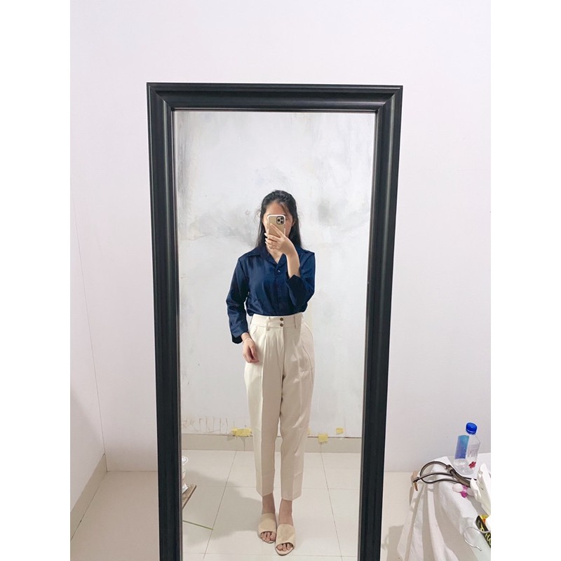 DAFILIA Office Blouse Daily Formal Kemeja Korea Kantor Long Sleeve 068-176