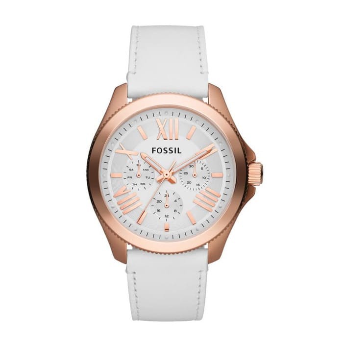 Cashback Jam Tangan Wanita Fossil Type AM4486 - AM 4486 Baterai Rosegold Leather Putih Jam Tangan Wa