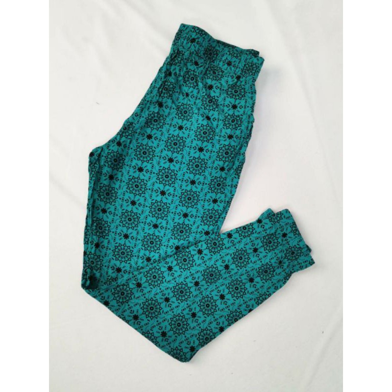 S oliver Aquamarine ethnic print jogger pants