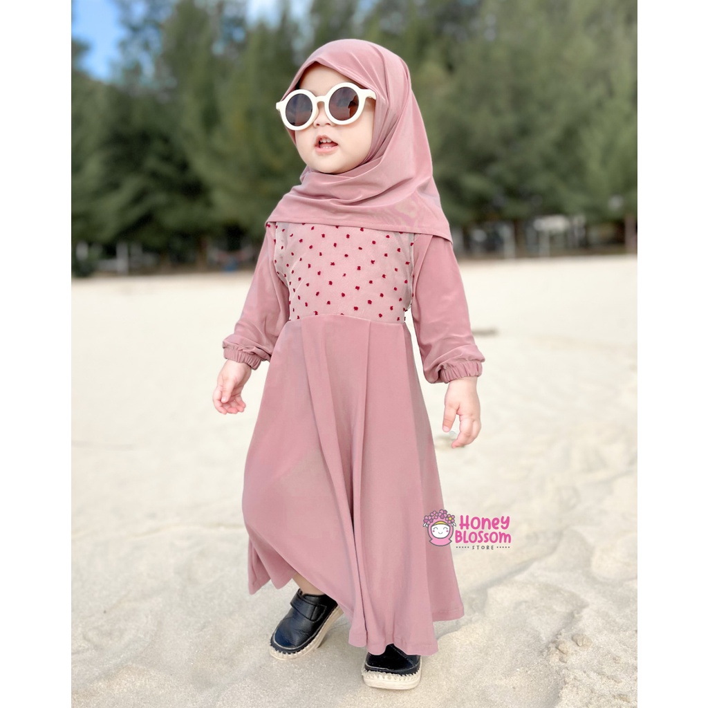 HONEYBLOSSOM gamis bayi jersey korea / gamis bayi perempuan 6 12 bulan alesha cantik