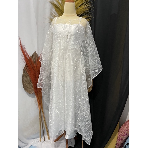 setelan kaftan pesta tile mutiara pearl dress kondangan bridesmaid