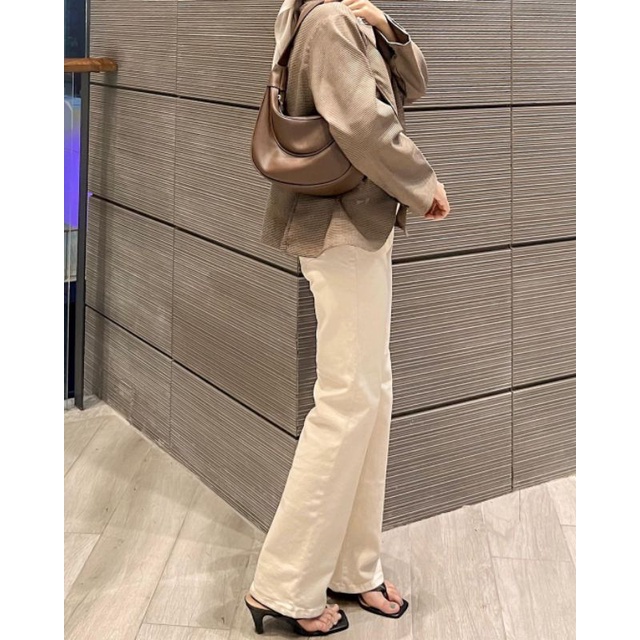 (27-34) BABY CREAM HW LOOSE JEANS / BEIGE HW LOOSE JEANS / CELANA HW LOOSE JEANS WANITA CEWEK